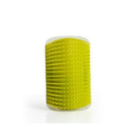 Cat corner self-groomer with soft rubber bristles